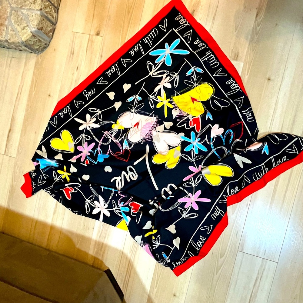 Satin effect handkerchief